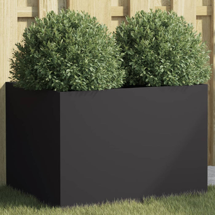 vidaXL Planter Black 62x47x46 cm Steel