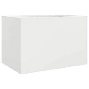 vidaXL Planter White 62x47x46 cm Cold-rolled Steel