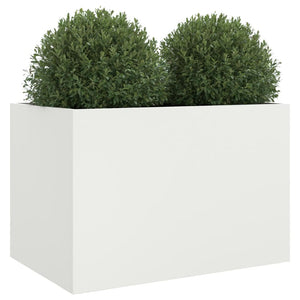 vidaXL Planter White 62x47x46 cm Cold-rolled Steel