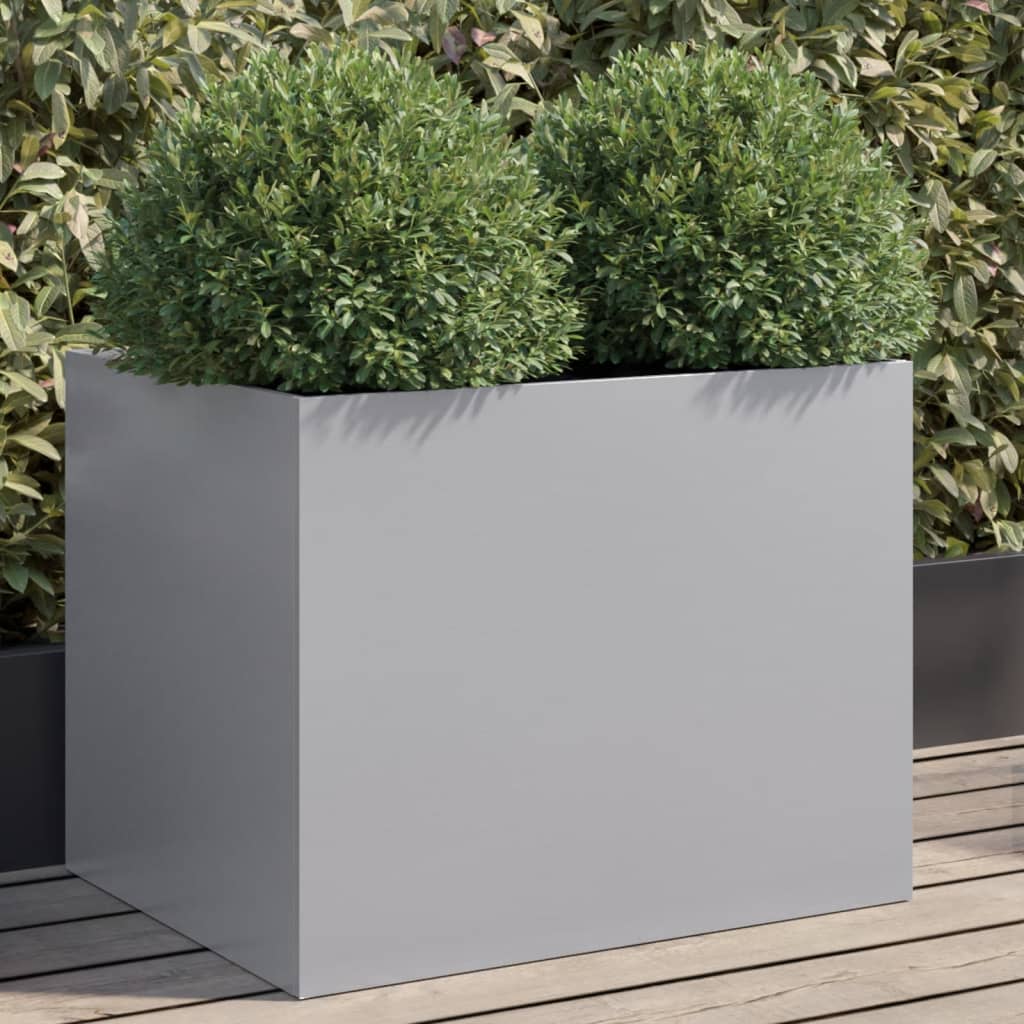 vidaXL Planter Silver 62x47x46 cm Galvanised Steel