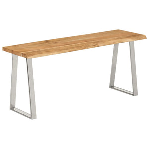 vidaXL Bench with Live Edge 105 cm Solid Wood Acacia