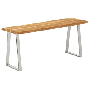 vidaXL Bench with Live Edge 105 cm Solid Wood Acacia