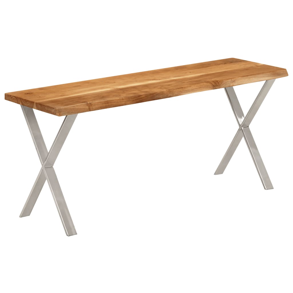 vidaXL Bench with Live Edge 105 cm Solid Wood Acacia