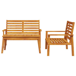 vidaXL 3 Piece Garden Lounge Set Solid Wood Acacia