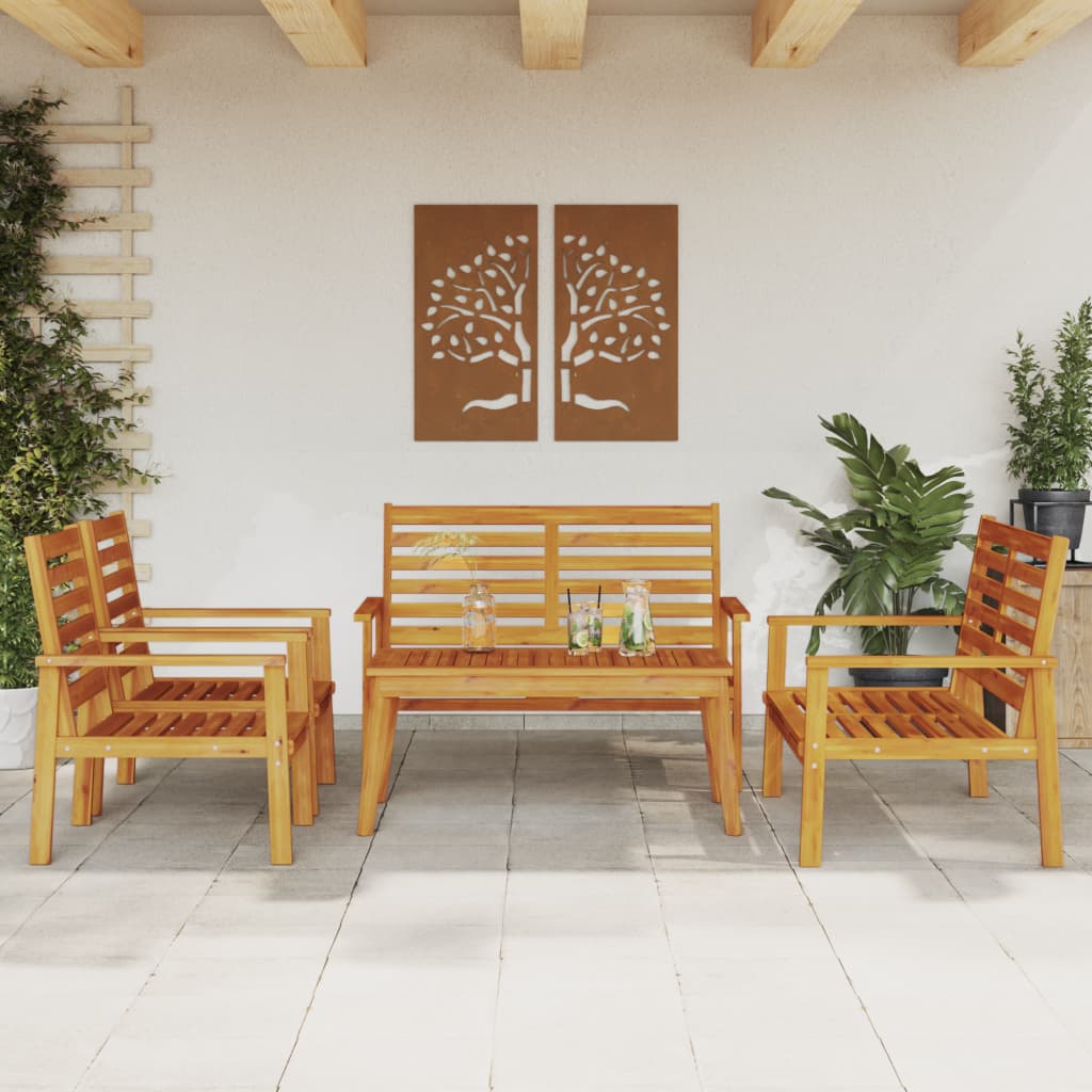 vidaXL 5 Piece Garden Lounge Set Solid Wood Acacia