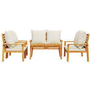 vidaXL 5 Piece Garden Lounge Set with Cushions Solid Wood Acacia