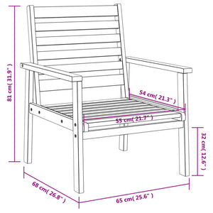 vidaXL 5 Piece Garden Lounge Set Solid Wood Acacia