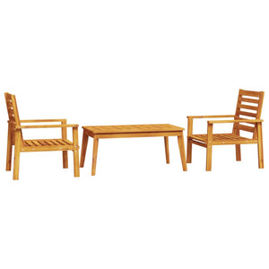 vidaXL 3 Piece Garden Lounge Set Solid Wood Acacia