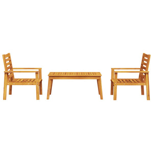 vidaXL 3 Piece Garden Lounge Set Solid Wood Acacia