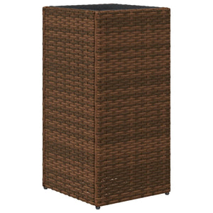 vidaXL Garden Planters 2 pcs Brown 30x30x60 cm Poly Rattan