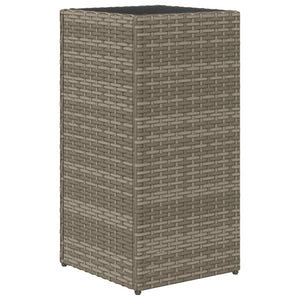 vidaXL Garden Planters 2 pcs Grey 30x30x60 cm Poly Rattan