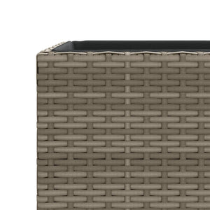 vidaXL Garden Planters 2 pcs Grey 30x30x60 cm Poly Rattan