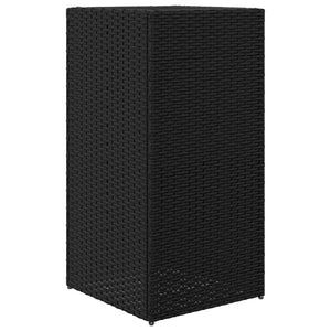 vidaXL Garden Planters 2 pcs Black 40x40x80 cm Poly Rattan