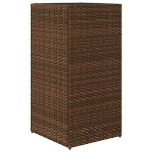 vidaXL Garden Planters 2 pcs Brown 40x40x80 cm Poly Rattan