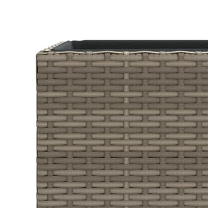 vidaXL Garden Planters 2 pcs Grey 40x40x80 cm Poly Rattan