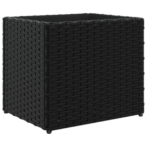 vidaXL Garden Planters 2 pcs Black 36x30x32 cm Poly Rattan