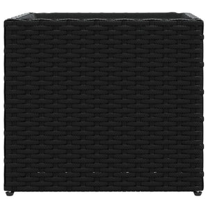 vidaXL Garden Planters 2 pcs Black 36x30x32 cm Poly Rattan