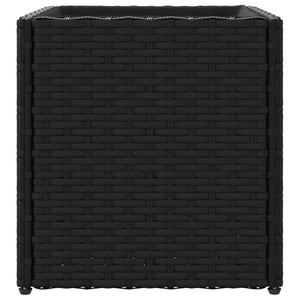 vidaXL Garden Planters 2 pcs Black 36x30x32 cm Poly Rattan