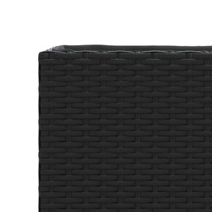 vidaXL Garden Planters 2 pcs Black 36x30x32 cm Poly Rattan