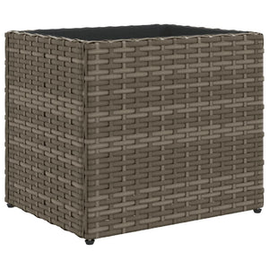 vidaXL Garden Planters 2 pcs Grey 36x30x32 cm Poly Rattan