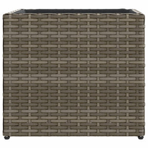 vidaXL Garden Planters 2 pcs Grey 36x30x32 cm Poly Rattan