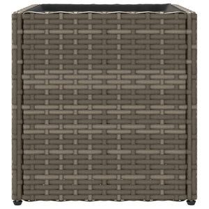 vidaXL Garden Planters 2 pcs Grey 36x30x32 cm Poly Rattan