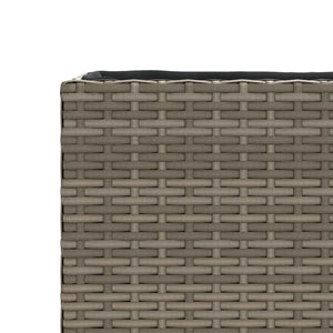 vidaXL Garden Planters 2 pcs Grey 36x30x32 cm Poly Rattan