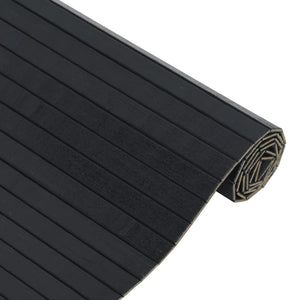 vidaXL Rug Rectangular Black 60x500 cm Bamboo