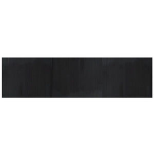 vidaXL Rug Rectangular Black 80x300 cm Bamboo