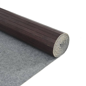 vidaXL Rug Rectangular Dark Brown 80x400 cm Bamboo