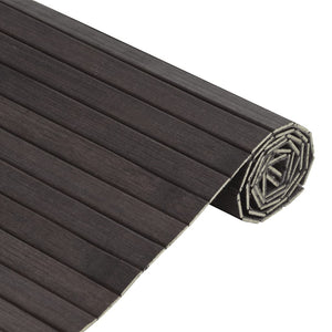 vidaXL Rug Square Dark Brown 100x100 cm Bamboo