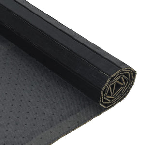 vidaXL Rug Rectangular Black 100x300 cm Bamboo