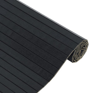 vidaXL Rug Rectangular Black 100x500 cm Bamboo