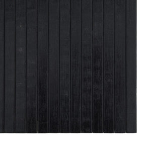 vidaXL Rug Rectangular Black 100x500 cm Bamboo