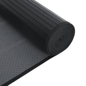 vidaXL Rug Rectangular Black60x300 cm Bamboo