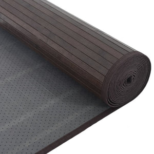 vidaXL Rug Rectangular Dark Brown80x100 cm Bamboo