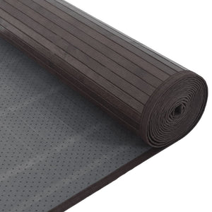 vidaXL Rug Rectangular Dark Brown80x400 cm Bamboo