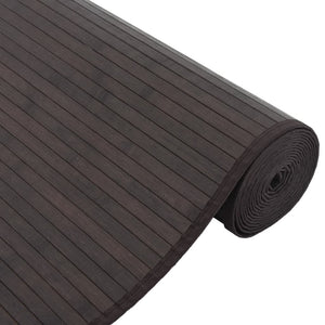 vidaXL Rug Rectangular Dark Brown80x1000 cm Bamboo