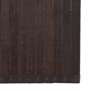 vidaXL Rug Square Dark Brown100x100 cm Bamboo