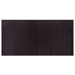 vidaXL Rug Rectangular Dark Brown100x200 cm Bamboo