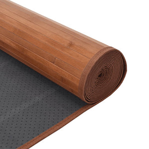 vidaXL Rug Rectangular Brown100x400 cm Bamboo