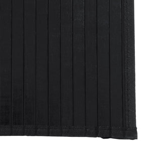 vidaXL Rug Rectangular Black100x1000 cm Bamboo