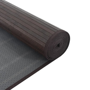 vidaXL Rug Rectangular Dark Brown100x1000 cm Bamboo