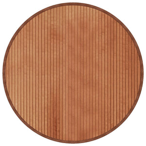 vidaXL Rug Round Brown80 cm Bamboo