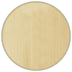 vidaXL Rug Round Light Natural80 cm Bamboo