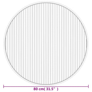 vidaXL Rug Round Light Natural80 cm Bamboo