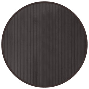 vidaXL Rug Round Dark Brown100 cm Bamboo