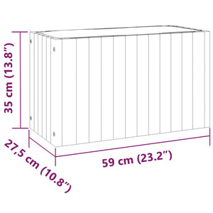 vidaXL Garden Planter 59x27.5x35 cm Solid Wood Acacia