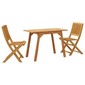 vidaXL 3 Piece Garden Dining Set Solid Wood Acacia