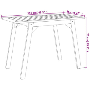 vidaXL 3 Piece Garden Dining Set Solid Wood Acacia